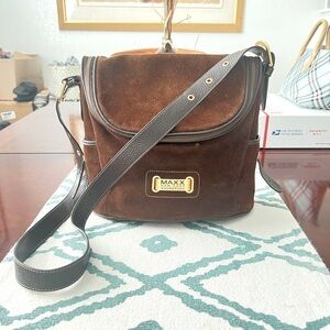 Vintage Maxx Studio New York Saddle Bag in Suede Leather